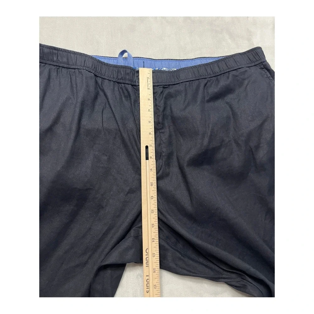 Tommy Bahama Boracay Pants Mens 3XL Big Blue Linen Blend Elastic Waist Trouser